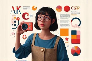 Artist thoughtfully crafting their unique personal brand identity
